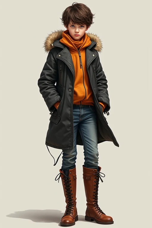 ((best quality)), ((masterpiece)), (detailed), 1 boy, ,Sexy,both cute and handsome,wearing long, high-heeled leather boots