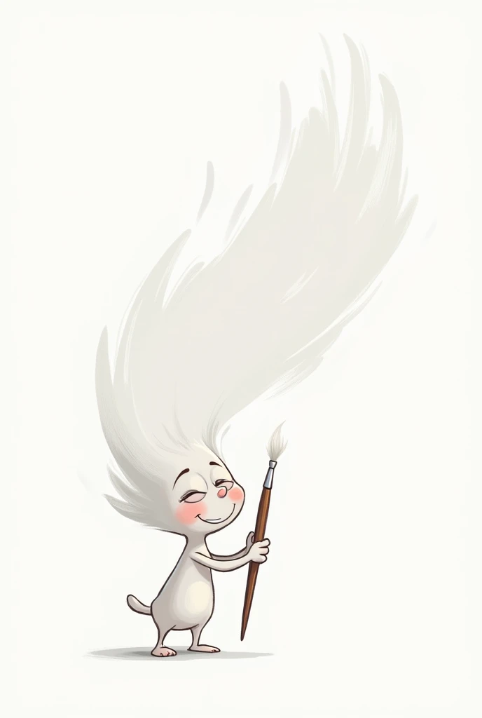 Writing with brush white colour white
Cartoon character for YouTube
Use only white colour in the image