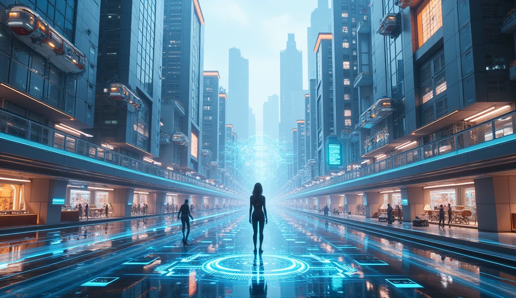 holographic, Futuristic smart city