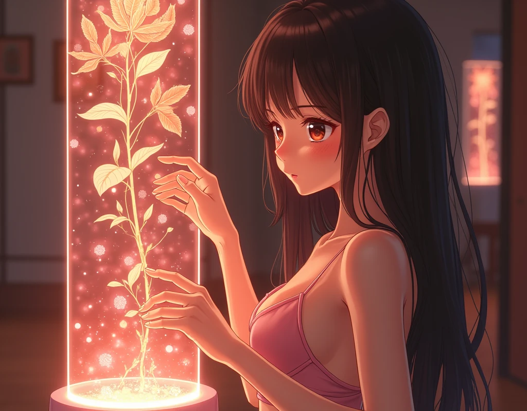 {{{{{3,318 trillion pixels high resolution, nsfw, Realistic scenery and lovely Japanese girl who is sitting and moaning madly as her nudity freshly learned masturbation that traces the sexual zone repeatedly with her fingers in a romantic Cylindrical crystal herbarium, thicken the lips look pretty, Boobs are fluffy and bouncy, Tits that get rounder bigger her deep tight cleavage}}}}}, {{{{{detail of The panting face and voice of a neat and cheerful girl loved by everyone, Her nipples and romantic deep panting depicted in detail, A detailed her repeatedly drastic Orgasms that make the uterus tremble}}}}},{{{{{The hormones in the herbarium cause the innocent girl to flush her face remains a girl only her body changes rapidly tits swelled up to form two beautiful mounds revealing a tight cleavage, A neat girl who sitting and opens her crotch traces her crotch with her fingertips and with a moan experiences her first climax and innocent freshly learned masturbation that traces the sexual zone, It's too cute and innocent to see her go into her own world nipples out mouth open panting and freshly learned masturbation as she climaxes over and over again, magical in a romantic Cylindrical crystal herbarium filled with female hormones, All the sexiness that's amplified inside her makes her gasp, She looks like a junior high school student but in herbarium solution she is more than an adult, her beautiful slender underbust, slender curvy cute waistline, an lewd fetish for lips and necks and waistlines, her clearer nip line from underbust to hips, gloomy straight long wig, thick vivid lips}}}}},{{Extremely detailed}},{{{{{heroine girl's Sexually unused body with pure and innocent aura}}}}}