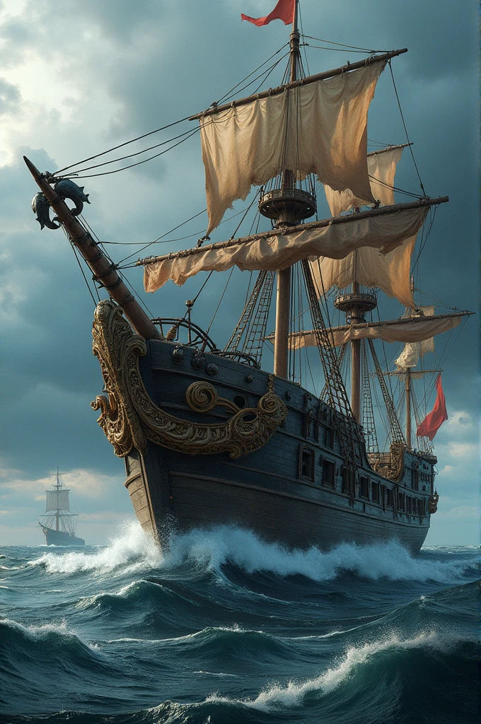 Pirate ship with a ram in front
