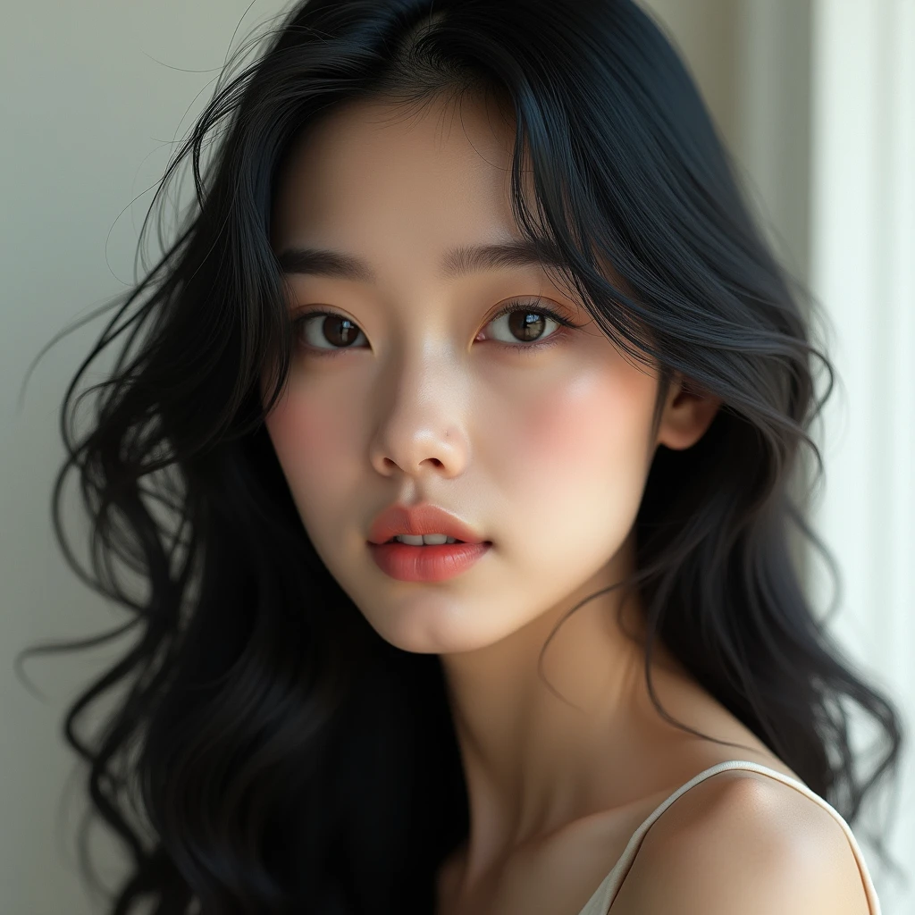 Long Hair beautiful girl Asian Black Hair gloss々 Long Hair,