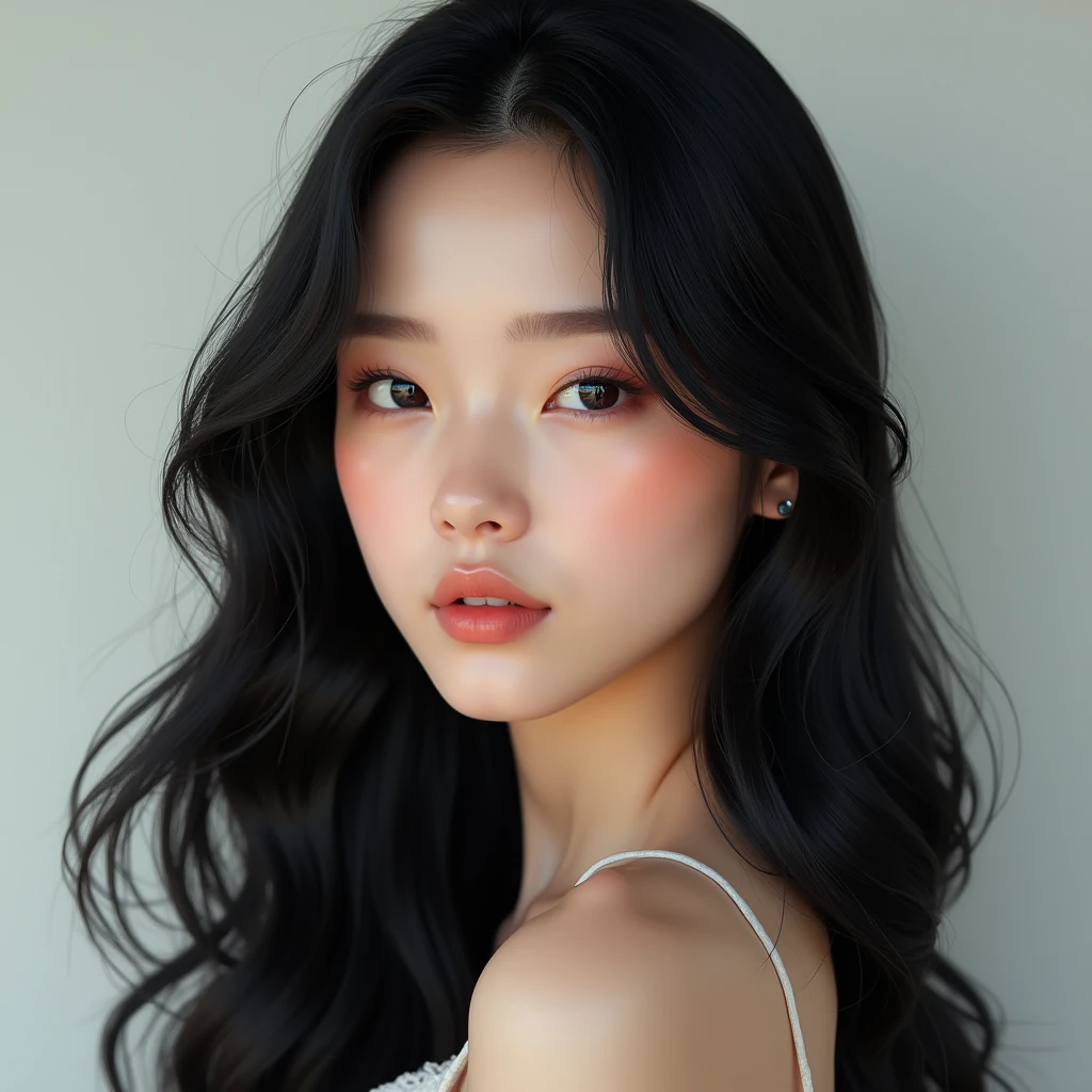 Long Hair beautiful girl Asian Black Hair gloss々 Long Hair,