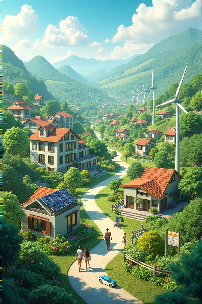 Suggest any best image that has the meaning of green technology village