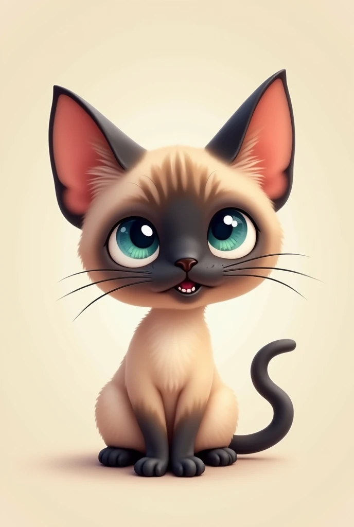 emoji cute Siamese cat face