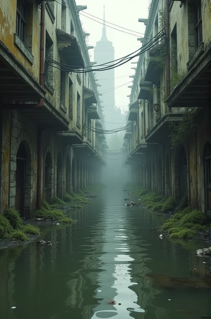Flooding and dilapidated buildings