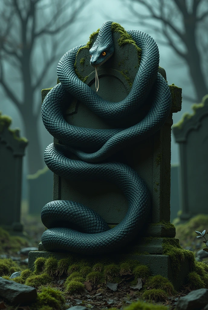 snake over the grave