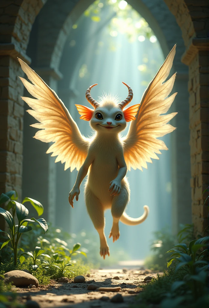 Highest quality,Very detailed,High resolution,masterpiece:1.2,Realistic,Physically Based Rendering,Sharp focus,Professional,(High resolution,超High resolution),(Vibrant colors),(Bokeh)
Winged Air Elemental,Mischievous(face:1.1,Performance:1.1,Grin:1.1,trickster:1.1),(eye:1.1,nose:1.1,lips:1.1),extremely detailed face,extradetailed eye,faceの詳細,Abandoned temple corridor,Flying through the hallways(fine movements:1.1)
(space:1.1,Light:1.1),Mysterious atmosphere,Inside the abandoned temple(Collapsing Wall,Dusty ground,Lush vegetation),beam of sunLight(Flickering Dust Mote),Spooky Shadow,(Calm colors),(warm Light)
Airy Wings,Mysterious presence,(Translucent wings:1.1),dancing Light,whimsical fLight,Graceful Movement,Playful aura
(Pause:1.1),(Fantasy Creatures),(Magical Beings),Wings spread wide,The air swirls,Mythical creatures,Captivating Environment,The charm of another world
(Material:1.1),(figure),Detailed pencil sketch,Painterly style,(oil),Fine art,Whimsical art,Mythical artwork,ethereal figure,Concept Art,Illustrated fantasy,figure-like rendering,Exquisite painting,Impressionist artwork,Realistic artwork,Artistically stunning
(Scenic:1.1),(Fantasy Setting),(Temple ruins),(ruins),(A mysterious place),(Temple of Magic),(Forgotten Sanctuary),(Hidden Chamber)
(Subtle details),(Fine Lines),(Complex Pattern),(Subtle texture),Captivating artwork,Attention to detail