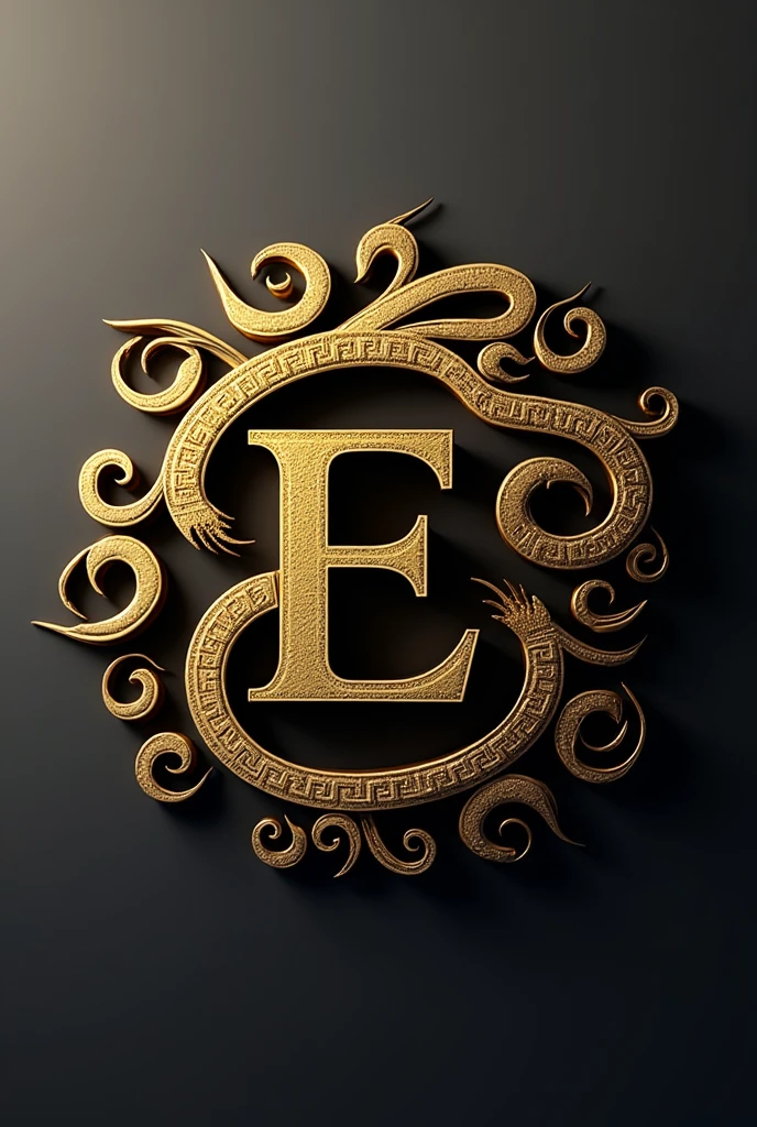 Clean Modern Logo For a company called "AEGIS Records". Play with the combination of "A" and "E", and include slightly Medusa/Versace+golden features