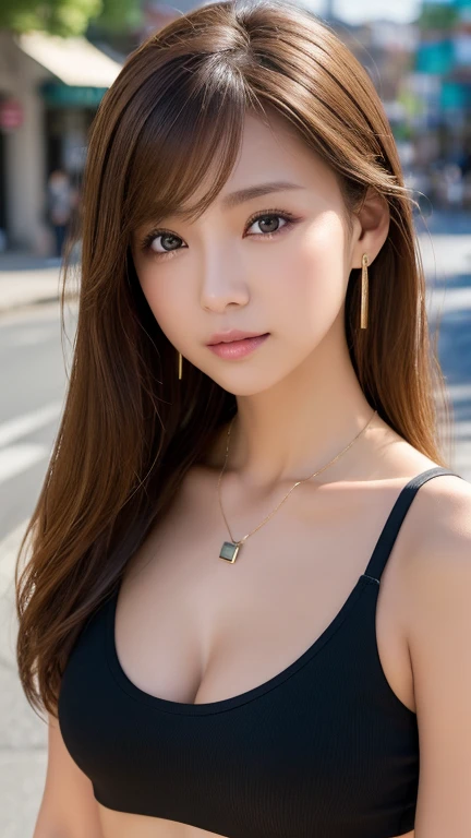13日後に期限切れ
最high quality、masterpiece、High resolution、1 female、necklace、gem、Earrings、Beautiful Face、Body Up、Tyndall effect、Realistic、Rim Light、Two-tone lighting、(High resolutionスキン:1.2)、8k UHD、Digital SLR、Soft lighting、high quality、Volumetric lighting、photograph、High resolution、4K、8k、Brown haired woman、Adult、Small eyes、Perfect Mouth、Highly detailed eyes and mouth、Black natural eyes、Pure brown hair color、lol、Caucasian skin color、White shirt and random color tank top、Hair quality and shine、street、town、road、congestion、