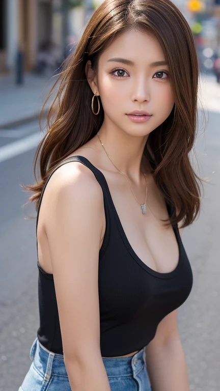 13日後に期限切れ
最high quality、masterpiece、High resolution、1 female、necklace、gem、Earrings、Beautiful Face、Body Up、Tyndall effect、Realistic、Rim Light、Two-tone lighting、(High resolutionスキン:1.2)、8k UHD、Digital SLR、Soft lighting、high quality、Volumetric lighting、photograph、High resolution、4K、8k、Brown haired woman、Adult、Small eyes、Perfect Mouth、Highly detailed eyes and mouth、Black natural eyes、Pure brown hair color、lol、Caucasian skin color、White shirt and random color tank top、Hair quality and shine、street、town、road、congestion、