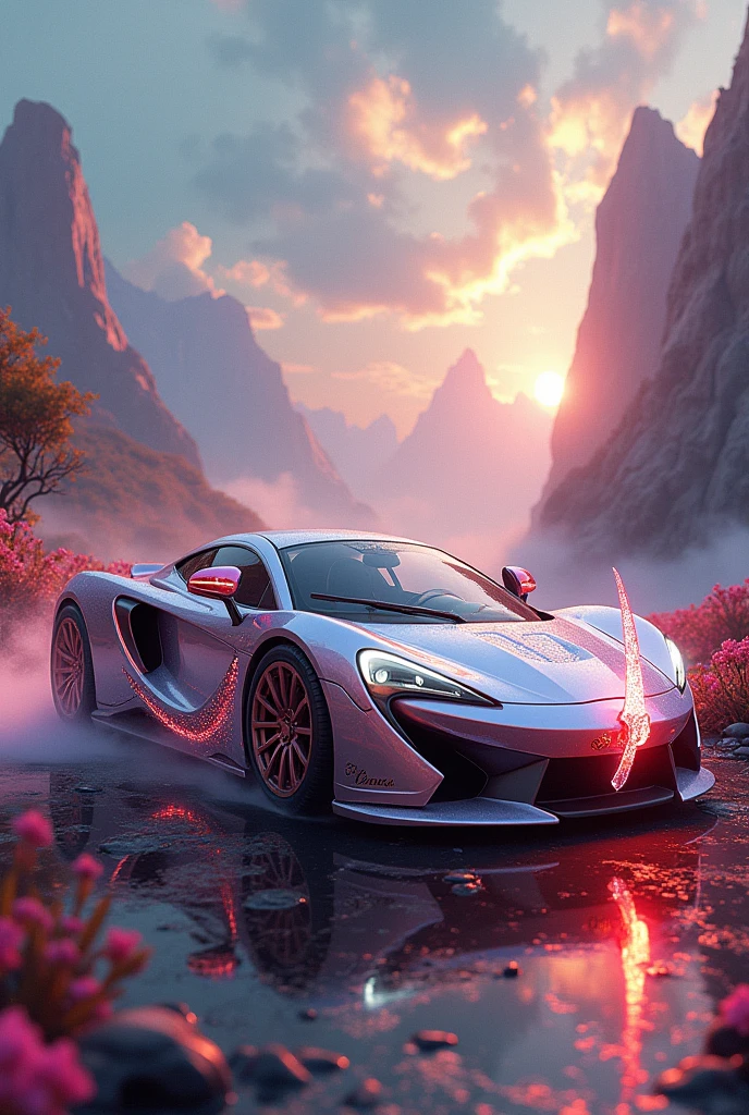 animation comic if a fantasy female paladin knight was a car, incorporate feminine motives and design, magical effects sword, vibrant, Ultra-high resolution, High Contrast, (masterpiece:1.5), highest quality, Best aesthetics), best details, best quality, highres, 16k, (ultra detailed: 1.5), masterpiece, best quality, (extremely detailed) RAW, (ultra details, Masterpiece, best quality),