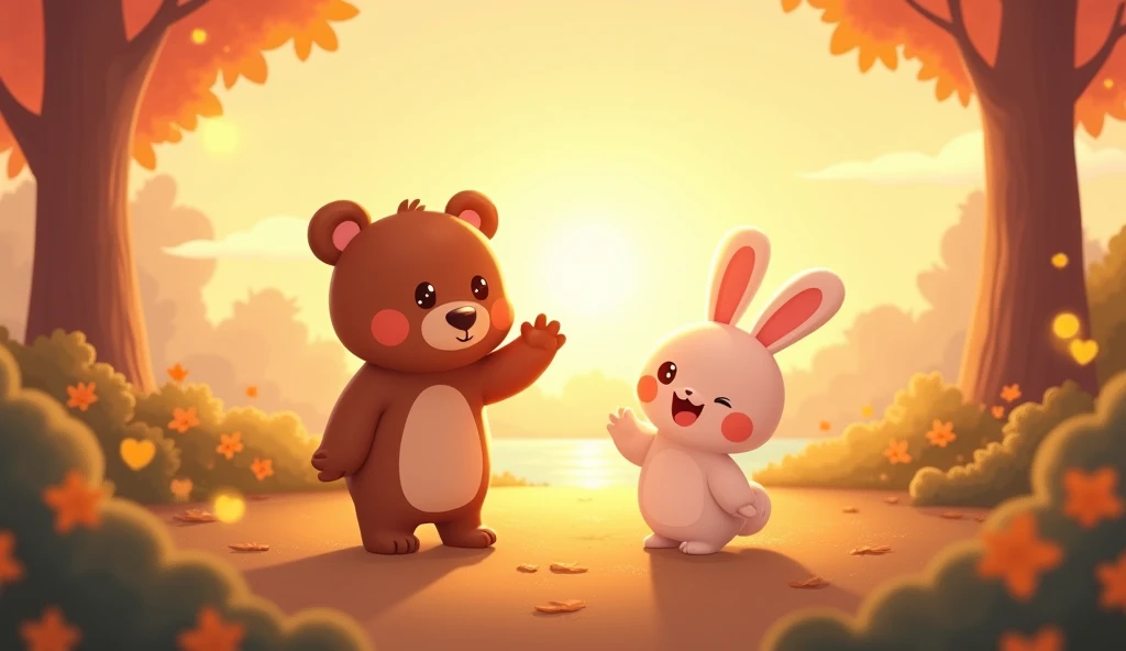 Warm and Friendly Goodbye
Prompt: “Design a warm and friendly closing screen with a cozy background, like a sunset or a calm landscape. Include a gentle message like ‘Thanks for Counting with Us!’ and a friendly character or animal saying goodbye. The design should evoke a sense of warmth and satisfaction, making viewers feel appreciated and happy.”