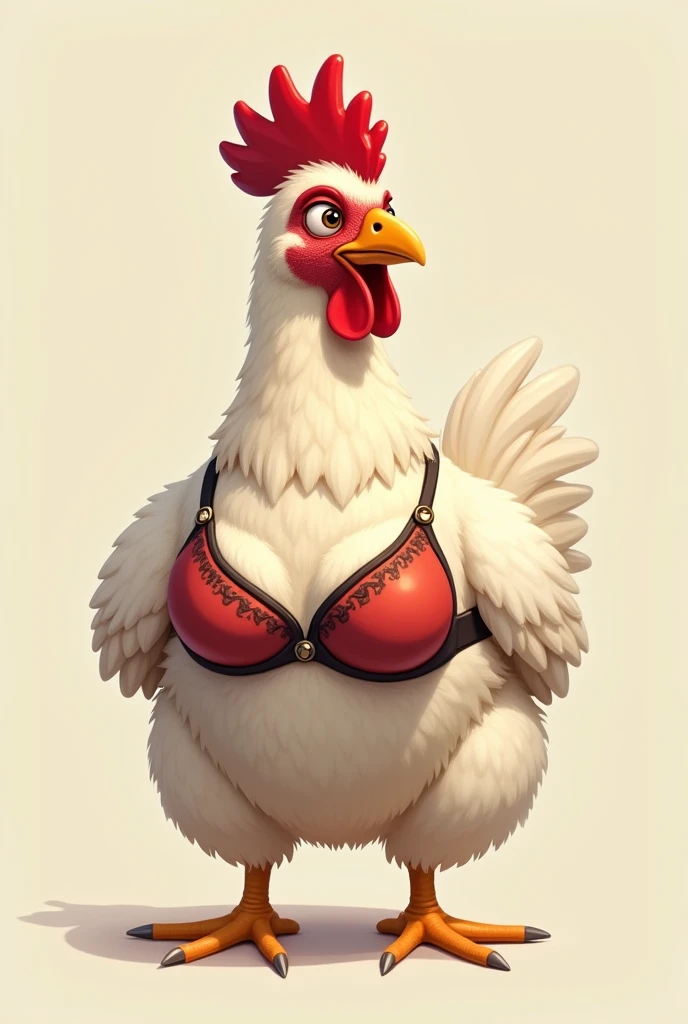 An image of a chicken with bra