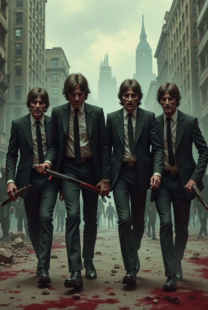 The beatles in a zombie apocalypse
Horror art