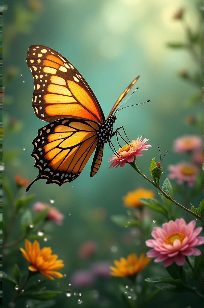 Show Caterpillar spreading her wings and taking her first flight.