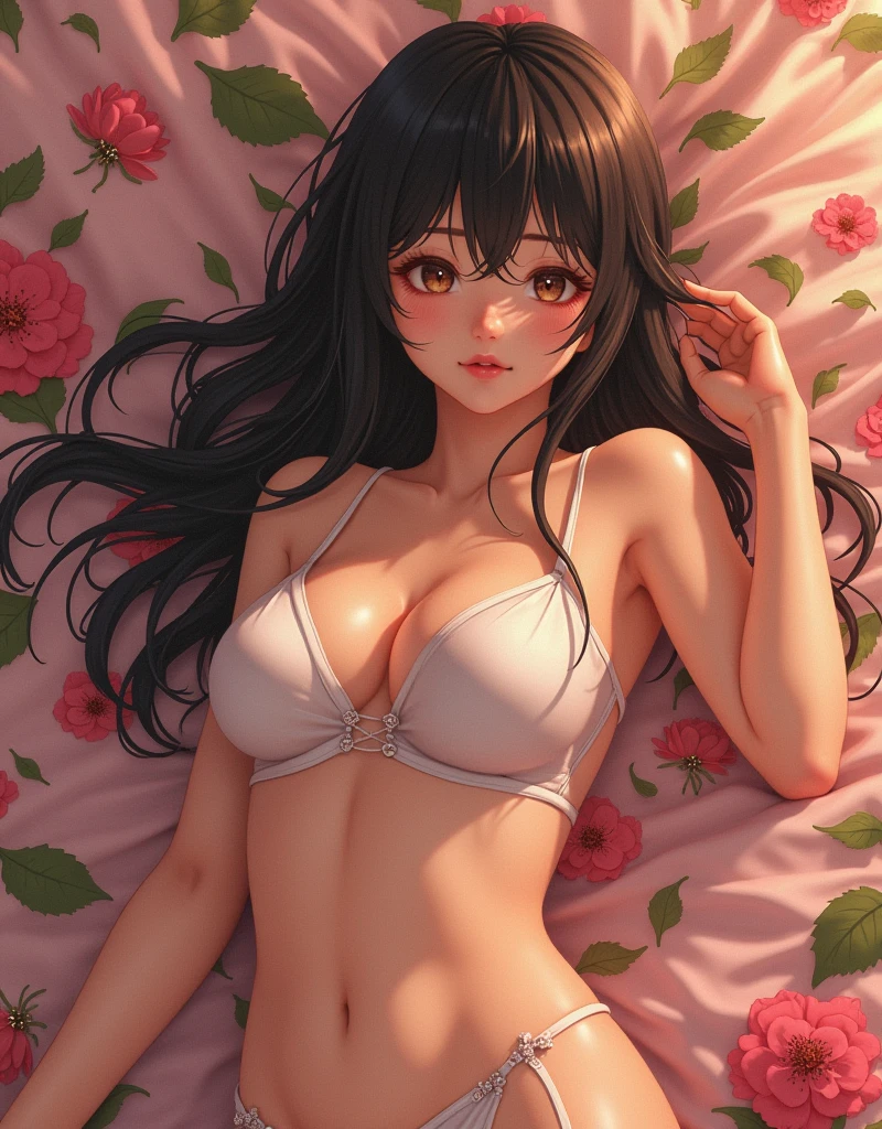 {{{{{3,318 trillion pixels high resolution, nsfw, Realistic scenery and lovely Japanese girl who is sitting and moaning madly as her nudity freshly learned masturbation that traces the sexual zone repeatedly with her fingers in a romantic floral bed, thicken the lips look pretty, Her luminous clitoris, Boobs are fluffy and bouncy, Tits that get rounder bigger her deep tight cleavage}}}}}, {{{{{Erotic composition in which the budding sexual desire amplifies as she drifts through the emotions of youth and touches her clitoris and pussy enthusiastically, detail of The panting face and voice of a neat and cheerful girl loved by everyone, Her nipples and romantic deep panting depicted in detail, A detailed her repeatedly drastic Orgasms that make the uterus tremble}}}}},{{{{{The hormones in the romantic floral bed cause the innocent girl to flush her face remains a girl only her body changes rapidly tits swelled up to form two beautiful mounds revealing a tight cleavage, A neat girl who sitting and opens her crotch traces her crotch with her fingertips and with a moan experiences her first climax and innocent freshly learned masturbation that traces the sexual zone, It's too cute and innocent to see her go into her own world nipples out mouth open panting and freshly learned masturbation as she climaxes over and over again, magical in a romantic floral bed filled with female hormones, All the sexiness that's amplified inside her makes her gasp, her beautiful slender underbust, slender curvy cute waistline, an lewd fetish for lips and necks and waistlines, her clearer nip line from underbust to hips, gloomy straight long wig, thick vivid lips}}}}},{{Extremely detailed}},{{{{{heroine girl's Sexually unused body with pure and innocent aura}}}}}