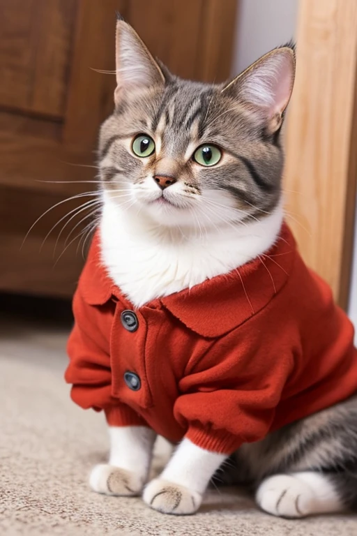cute cat Wearing clothes