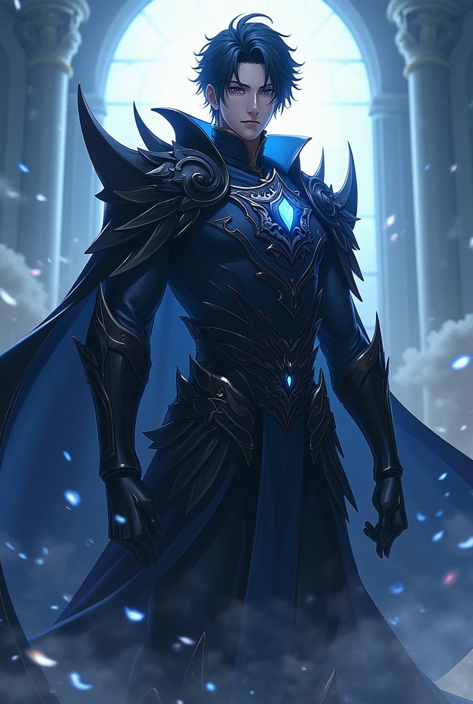 Sung jin woo from solo leveling anime, aura infinity, aggressive, shadow monarch age 20