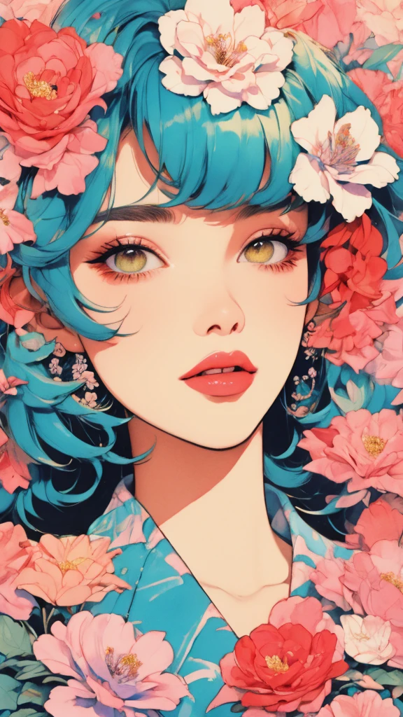 8K quality, Sylvia Pelissero watercolors, intense watercolor, watercolor detailed art, watercolor splash, surreal, avant-garde pop art, Beautiful and expressive paintings, Beautiful artwork illustration, very colorful tones, wonderful, cool beauty, highest quality,official art, vector art,stylish design, (((The strongest beautiful girl of all time))), (((Japanese)))、Idol、clear, Stylish sunglasses, Fashionable hats, (((highest quality))), bob hair, lips in love, HDR, ((Detailed details)), stylish fashion, detailed clothing texture, (((graffiti art))), colorful hair, ((masterpiece))、((Super detailed))、(((colorful flowers)))、