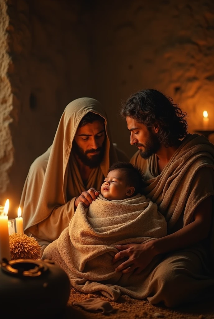 Various photos of Isaac's birth, son of Abraham 
