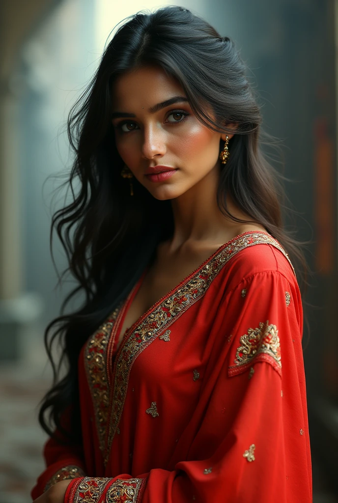 hot indian girl big breast in kurta