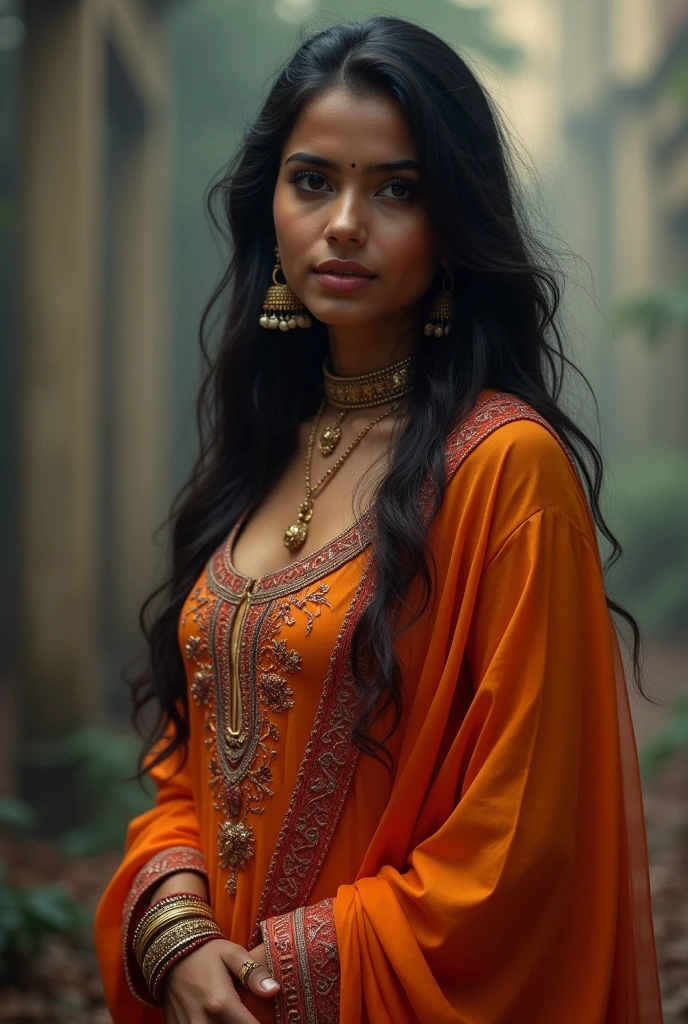hot indian girl big breast in kurta