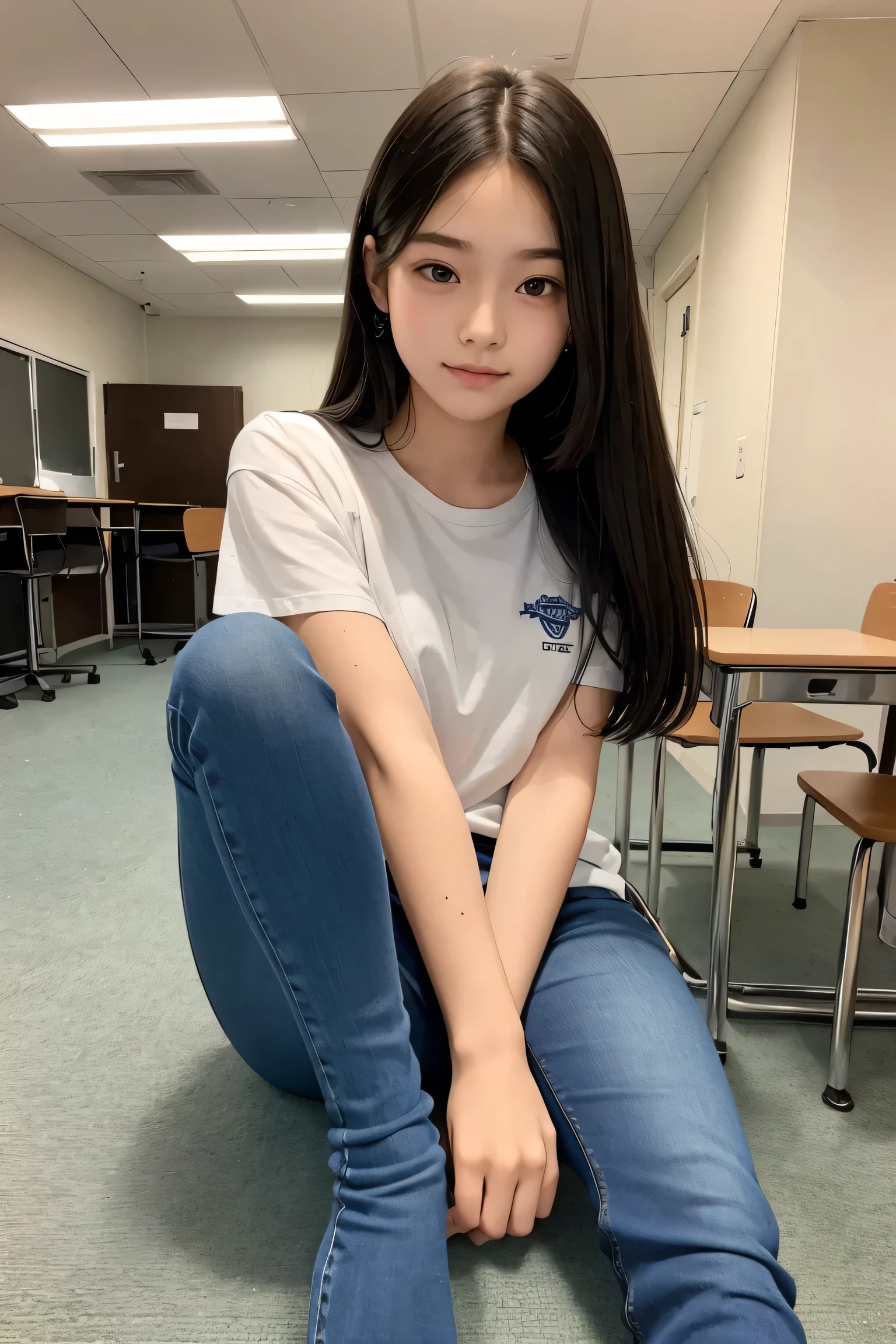 An 18-year-old high school student wearing skinny jeans。