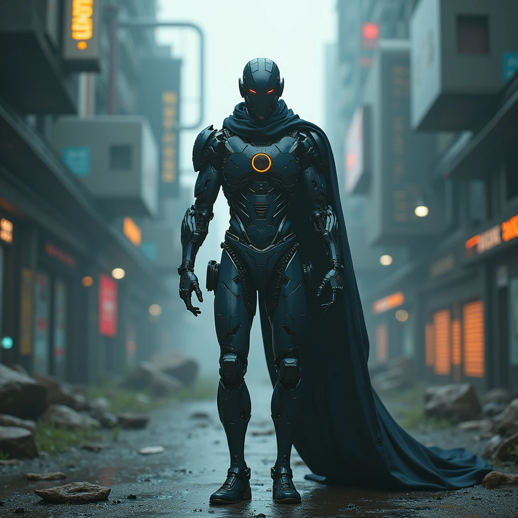 dark_fantasy, Cyberpunk, (gun, 1.1), 1 man, Mechanical wonder, Robots exist, Cybernetic Guardian, green, 8K, Simple background,high resolution, masterpiece, precise, high quality, German-style tilt lens, 8k Octagonal Rendering,