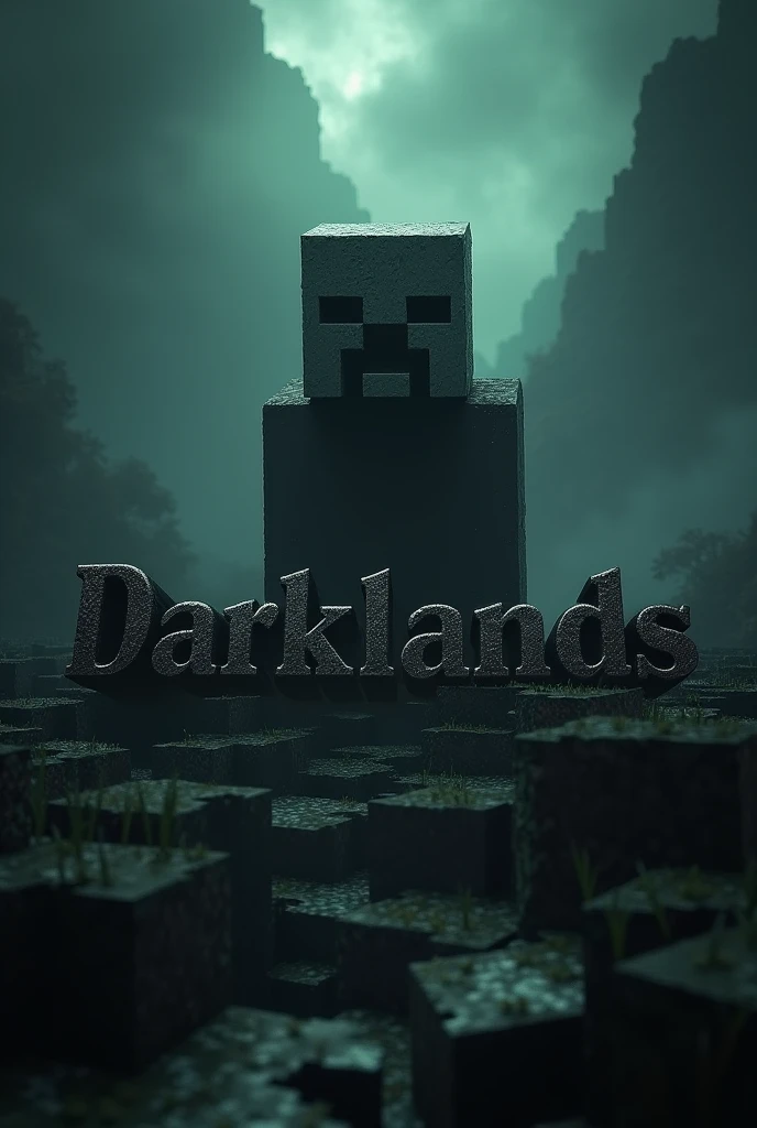 A minecraft logo that has the text 'Darklands'