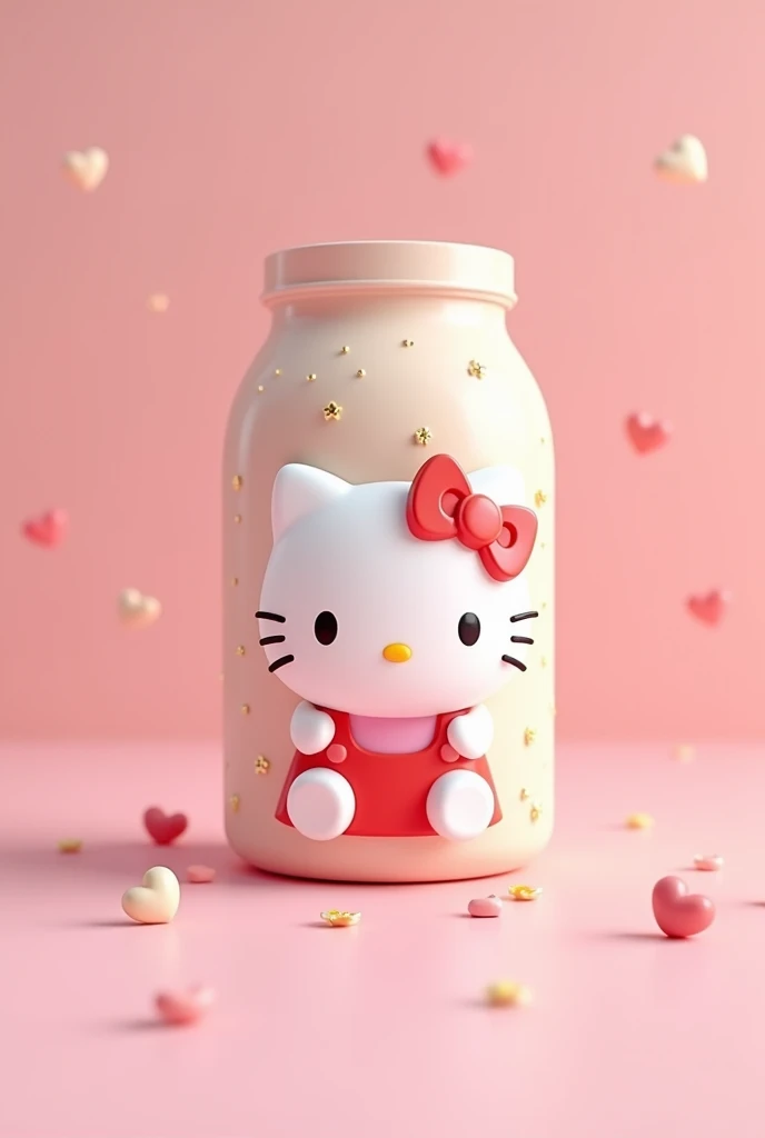 Protein powder with Hello Kitty