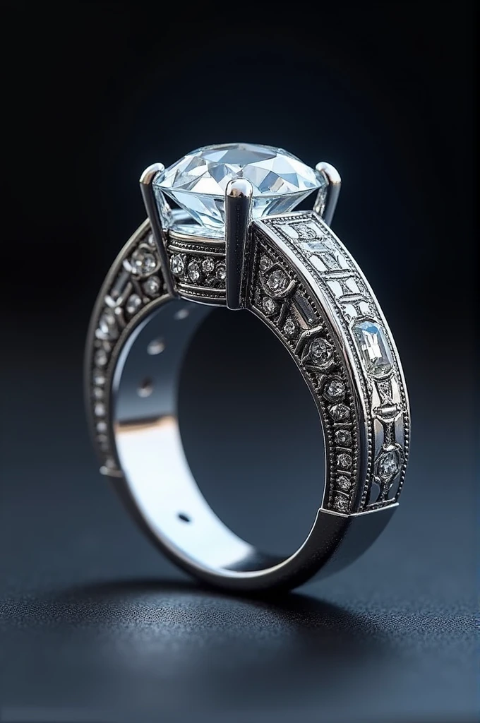 Luxury men's engagement ring 