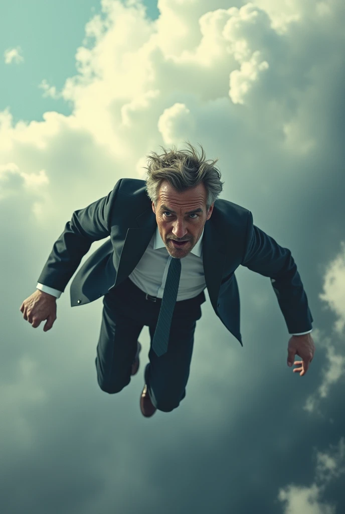 Man falling from the sky