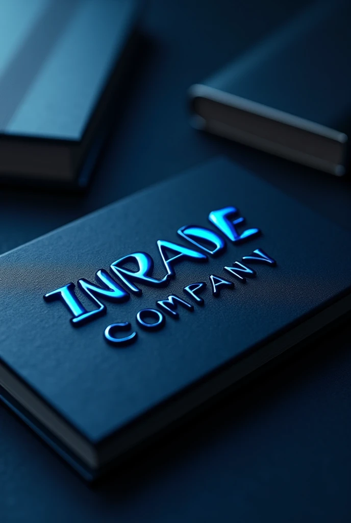 Facebook cover image for an accounting firm that says "INRADE COMPANY", This image must present blue colors, black and white in addition to looking formal or elegant