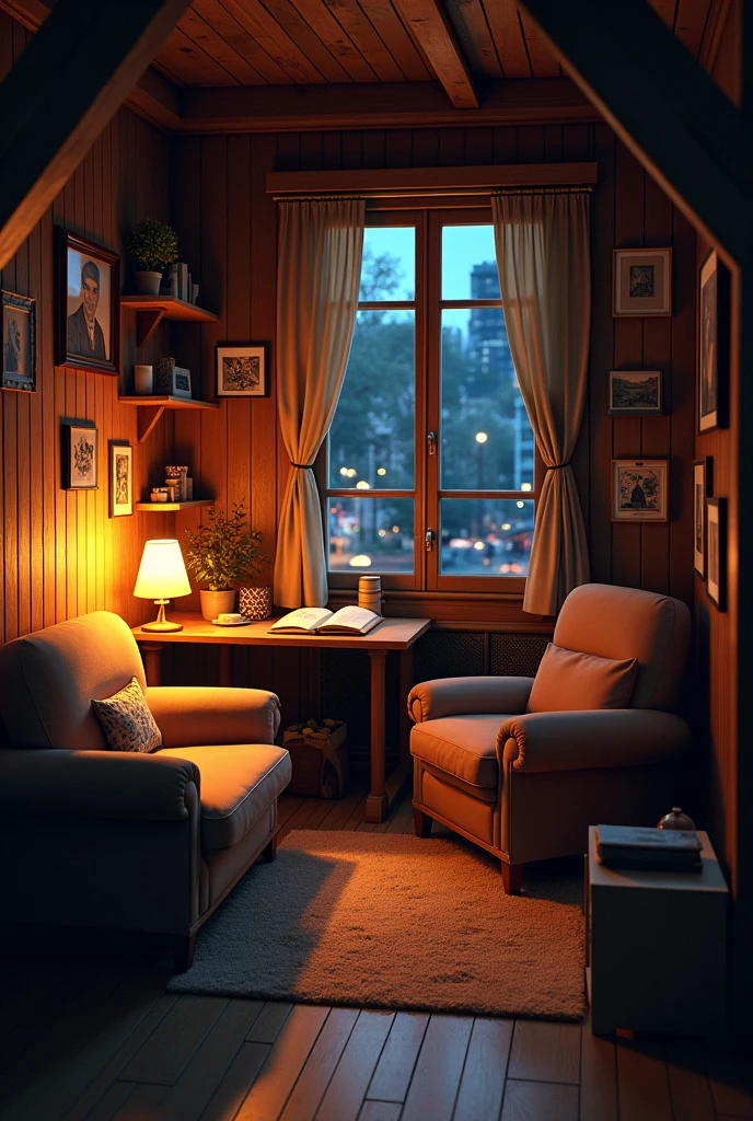 A wooden Flat in 2nd Floor, Night Time