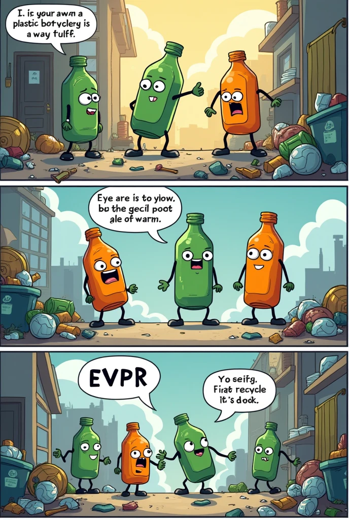 Don't throw away plastic bottles comic