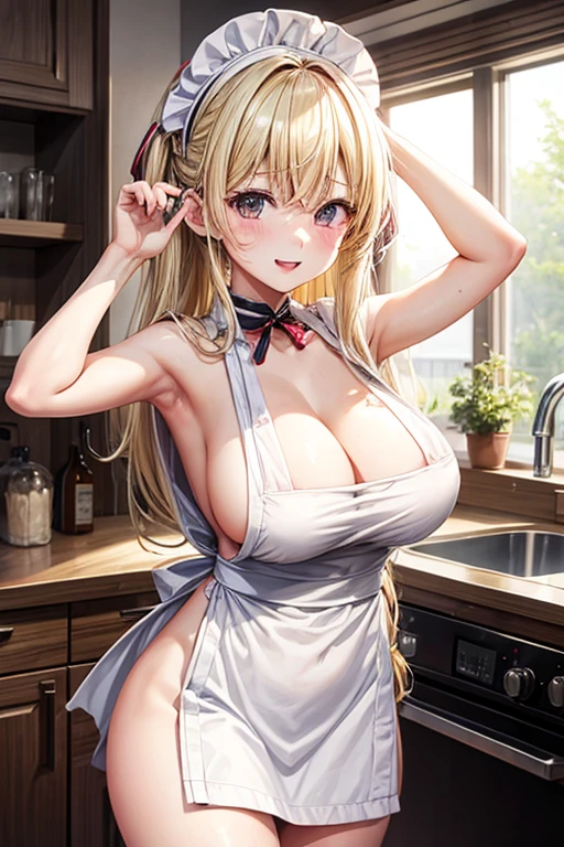Yandere、blonde、One Woman、Big Breasts、Naked Apron