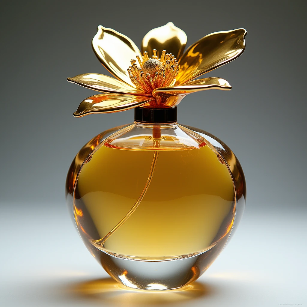 An extremly unique perfume bottle in the shape of a flower