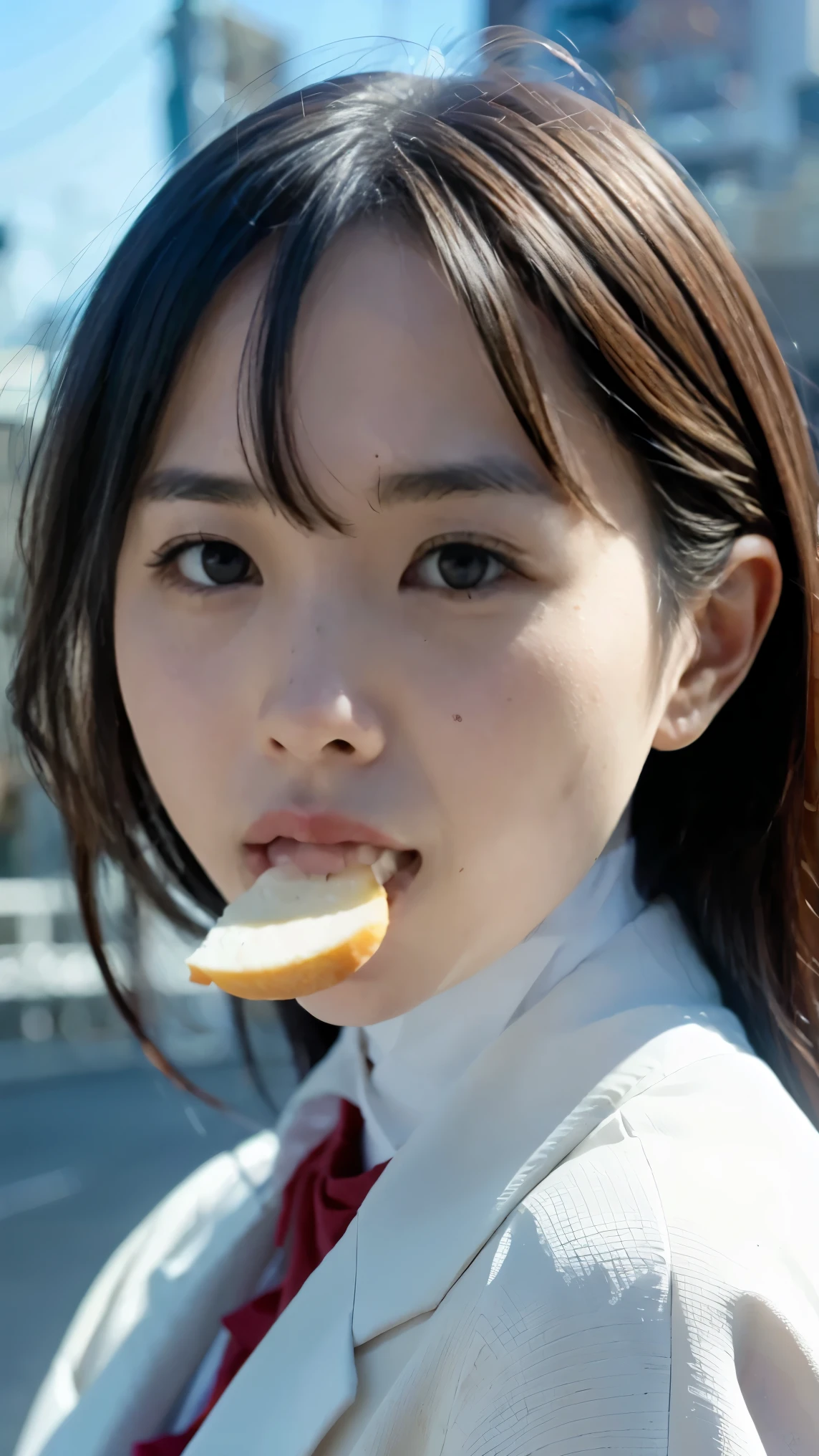 He's got a piece of bread in his mouth.:255, Everything modern:1.66, Cute Japanese Women Photos, smile, 20-year-old, Oil and hair balm for one-length straight hair:1.55, (photo Realistic:1.4), (hyper Realistic:1.4), (Realistic:1.3), (Smoother lighting:1.05), (Improving the quality of cinema lighting:0.9), 32K, 1 person,20-year-oldの, Realistic lighting, Backlight, The light shines on your face, Ray Tracing, (Bright light:1.2), (Improvement of quality:1.4), (Highest quality Realistic textured skin:1.4), fine grain, Detailed face,(smile:0), (Emphasis on face close-up:1.3), (Enhances the beauty of skin texture:1.1),((Extremely precise and accurate anatomy:1.0)), (Enhances the beauty of skin texture:1.1), Clean and glowing skin, mesh, thin:1.2, (Realistic:1.3), Realisticなライティング, (Smoother lighting:1.05), 32K, One Japanese woman, fine grain, Detailed face, (Film Grain:1.1),(Accentuates body lines:1.1), High resolution, Natural look, Kind eyes, Improves hair quality, Delicate light and shadow, Transparent muscles, Graceful pose, Beautiful Eyes, Sharp details, Soft light reflection, Beautiful contours, Delicate skin tone, Fine hair texture,Cute Japanese Women Photos,