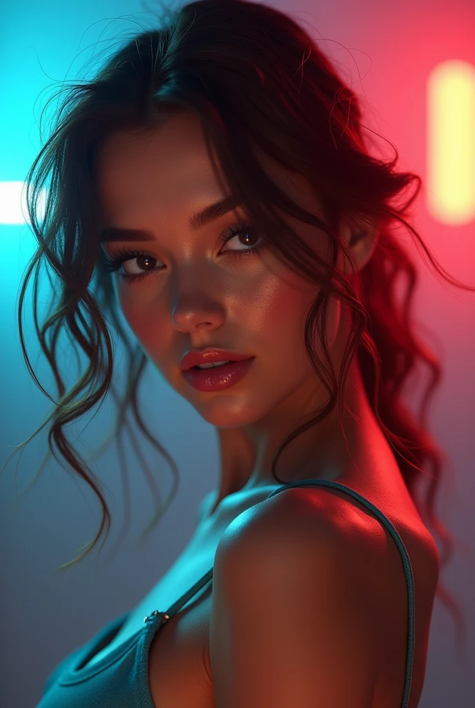 a beautiful teenage girl, twerking, incredibly detailed face, extremely realistic, flawless skin, beautiful eyes, long eyelashes, sharp facial features, delicate lips, graceful dancing moves, dynamic pose, studio lighting, 8k, photorealistic, hyper detailed, vibrant colors, cinematic lighting