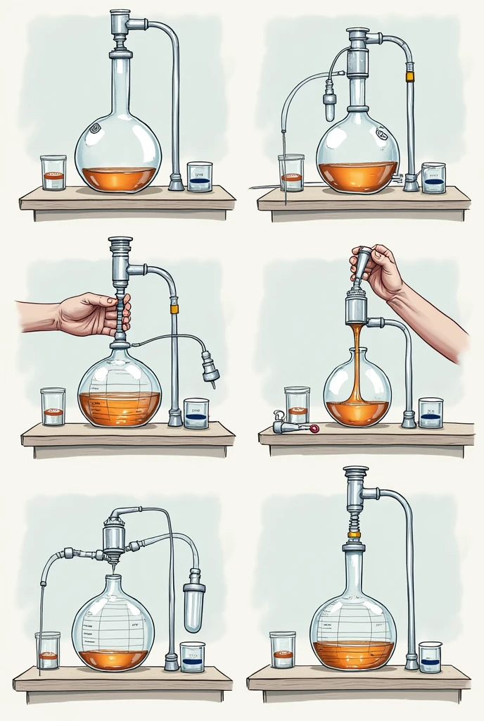 Assembling a distillation apparatus in 6 steps without further detailed text