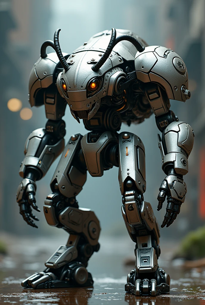 robot, cyborg, mecha, futuristic, mechanical, steampunk, transformer, decepticon, stag beetle, insect, nature, still life, photorealistic, 8k, highly detailed, cinematic lighting, dramatic lighting, intricate details, hyper realistic, glossy metal, glowing eyes, advanced technology, intricate machinery, complex gears and mechanisms, dynamic pose, powerful, imposing, intimidating, (best quality, 4k, 8k, highres, masterpiece:1.2), ultra-detailed, (realistic, photorealistic, photo-realistic:1.37)