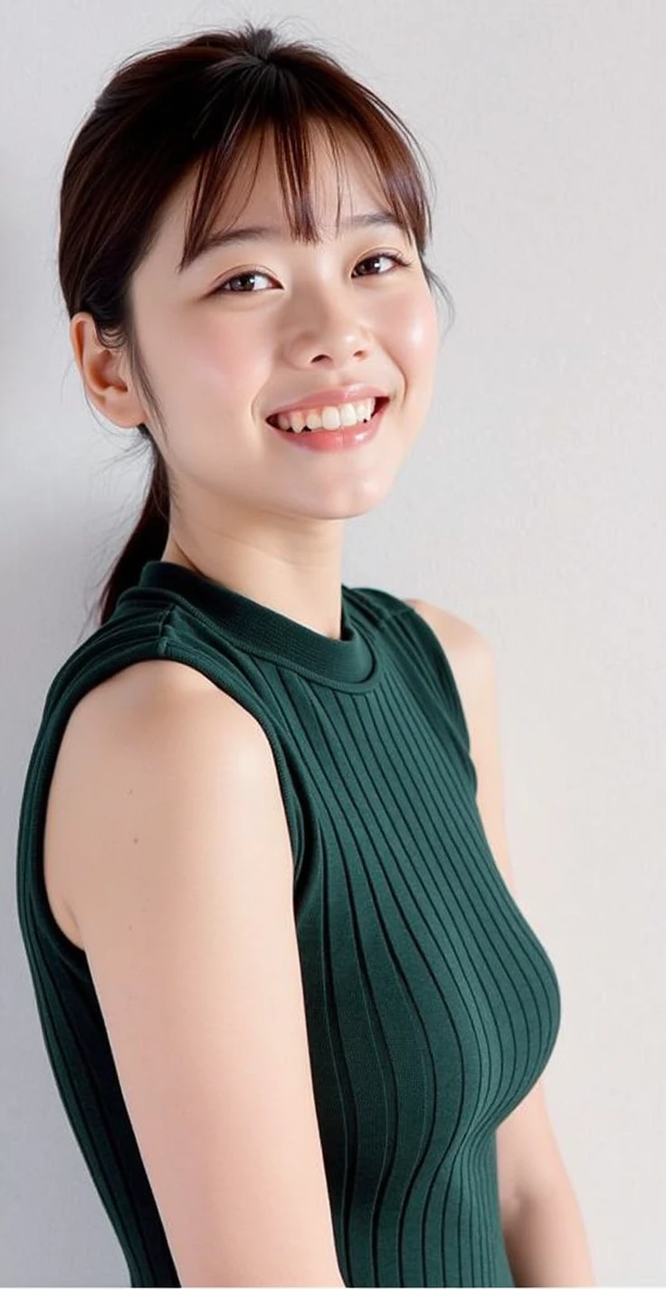 (((Full body image of a woman))),(Model shooting style), (shy), Fuka Koshiba,1 person, Lonely, Shiny black hair、 Extremely rich facial detail, Beautiful Eyes, cute, Slightly red cheeks,bright, Lonely Eyes, Stunning beauty, (Rembrandt Lighting,Loop Lighting,Butterfly Lighting),Shift Lens, ARRI Lenses, Surreal, (Skin with attention to detail:1.2),8k,ARRI ALEXA 35,Tight uniform,Beautiful breasts,Beautiful valley,Shiny black hair、 Extremely rich facial detail, Beautiful Eyes, cute, masterpiece,A lively schoolyard,Lens flare,Near-blur,Surrounded by leaves