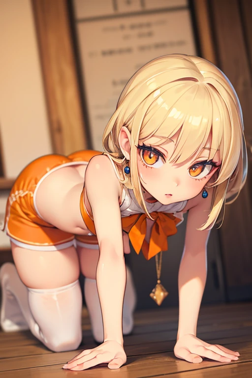 masterpiece、Highest quality、Very detailed、High resolution、１６ｋ、Completely naked、Full nudity、Long-eared elves、Big Breasts、Very white skin、Beautiful fingers、Busty anime girl poses naked、Perfect Style、Blonde hair and blue eyes、Smile of the Goddess