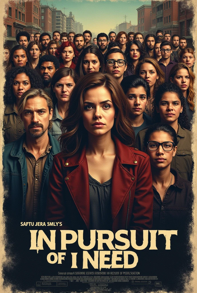 Suggest me a poster idea for a play based on unemployment named in pursuit of i need mob of unemployed people