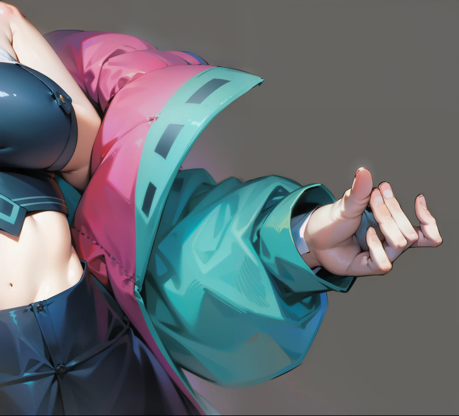 Character Illustration, Clothes, Sleeves, Wrinkles, Texture, High Definition