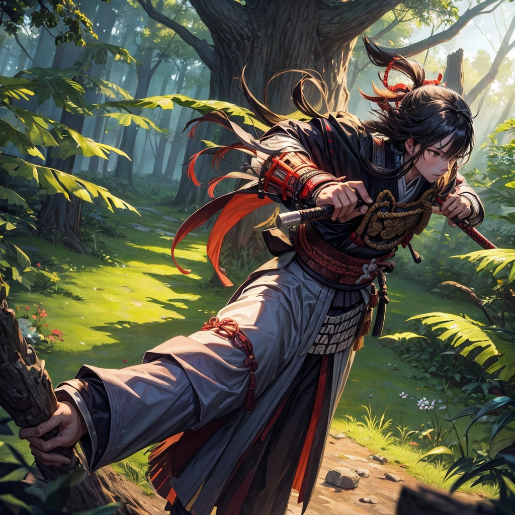 Samurai in the forest