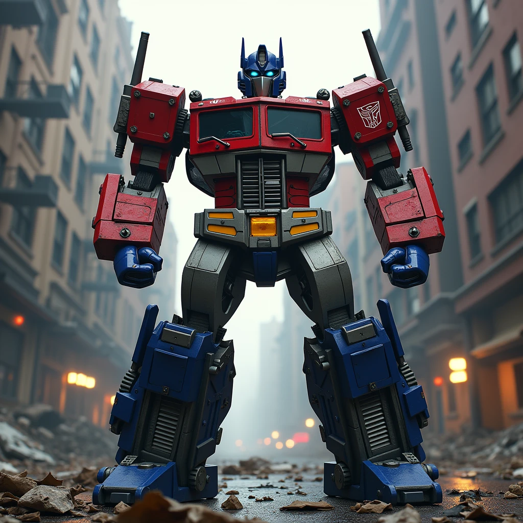 Optimus Prime, Bayverse, fighting stance