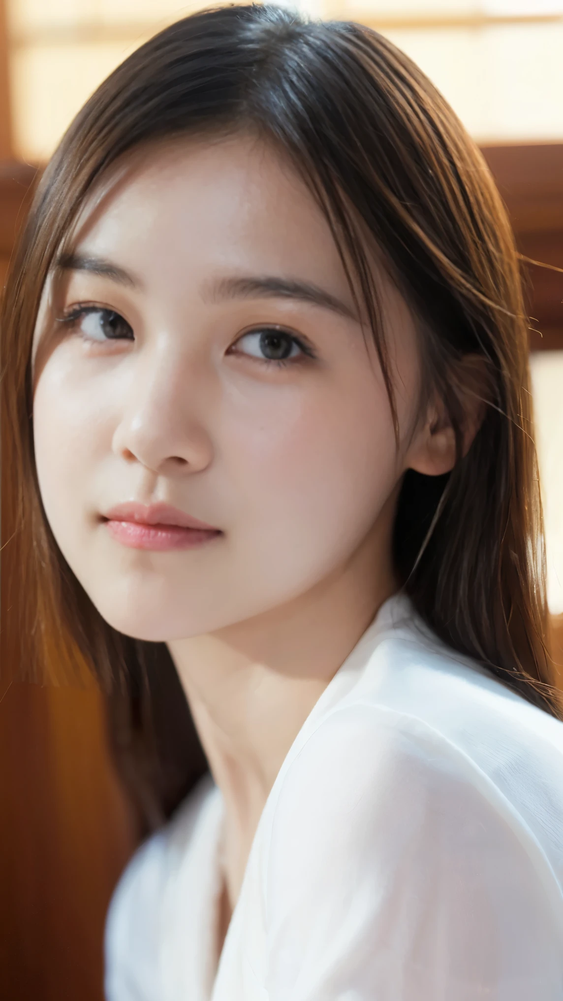 Memory correction:255, Everything modern:1.66, Cute Japanese Women Photos, smile, 20-year-old, Oil and hair balm for one-length straight hair:1.55, (photo Realistic:1.4), (hyper Realistic:1.4), (Realistic:1.3), (Smoother lighting:1.05), (Improving the quality of cinema lighting:0.9), 32K, 1 person,20-year-oldの, Realistic lighting, Backlight, The light shines on your face, Ray Tracing, (Bright light:1.2), (Improvement of quality:1.4), (Highest quality Realistic textured skin:1.4), fine grain, Detailed face,(smile:0), (Emphasis on face close-up:1.3), (Enhances the beauty of skin texture:1.1),((Extremely precise and accurate anatomy:1.0)), (Enhances the beauty of skin texture:1.1), Clean and glowing skin, mesh, thin:1.2, (Realistic:1.3), Realisticなライティング, (Smoother lighting:1.05), 32K, One Japanese woman, fine grain, Detailed face, (Film Grain:1.1),(Accentuates body lines:1.1), High resolution, Natural look, Kind eyes, Improves hair quality, Delicate light and shadow, Transparent muscles, Graceful pose, Beautiful Eyes, Sharp details, Soft light reflection, Beautiful contours, Delicate skin tone, Fine hair texture,Cute Japanese Women Photos,