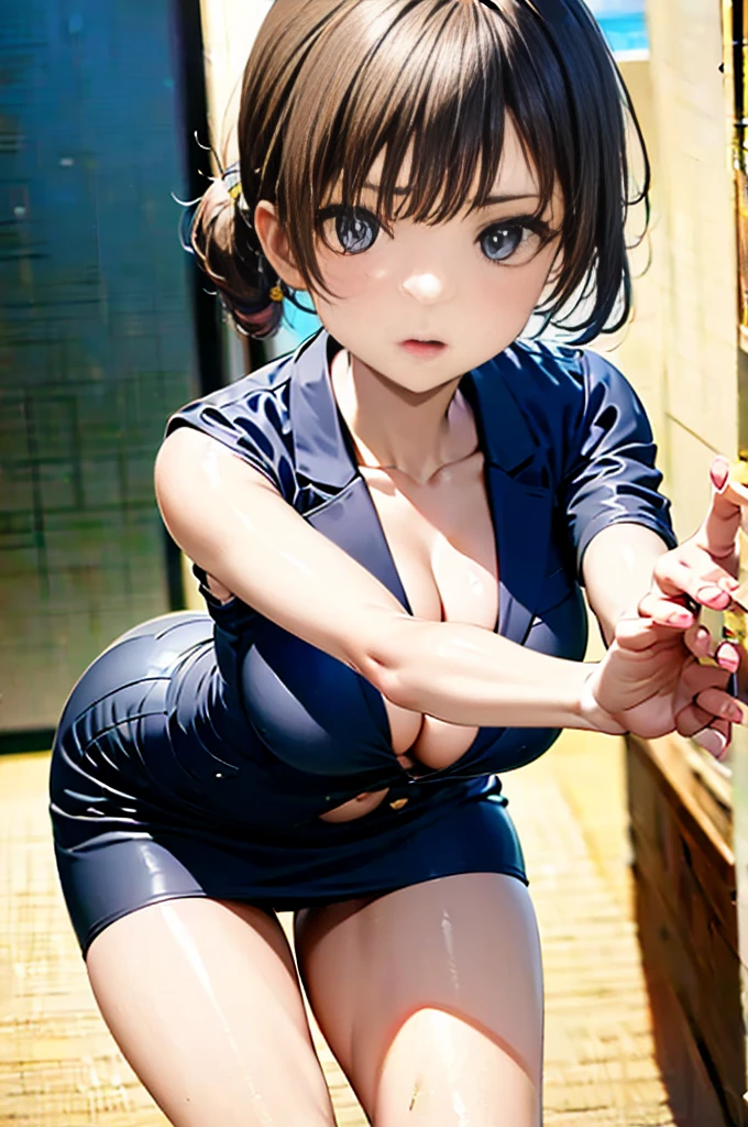 meeting room, ((German national costume:1.5)), ((a miniskirt:1.5)), Break HA, very detailed face and eyes, ((Kyoto Animation Style)), super precision, masterpiece, very extremely beautiful, Princess Face, shorth hair, Straight hair, a blond, ((Short ponytail:1.5)), ((Straight bangs:1.5)), ((hime-cut:1.5)), big eye, Blue eyes, ((medium breasts)), BREAK, Red ribbons, cowboy shot, dynamicposes, gland, stern face, frombelow, Latex, desk work, ((press conference)), sitting on, frombelow, half-opened mouth,